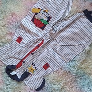 Vintage Baseball Baby Toddler Romper